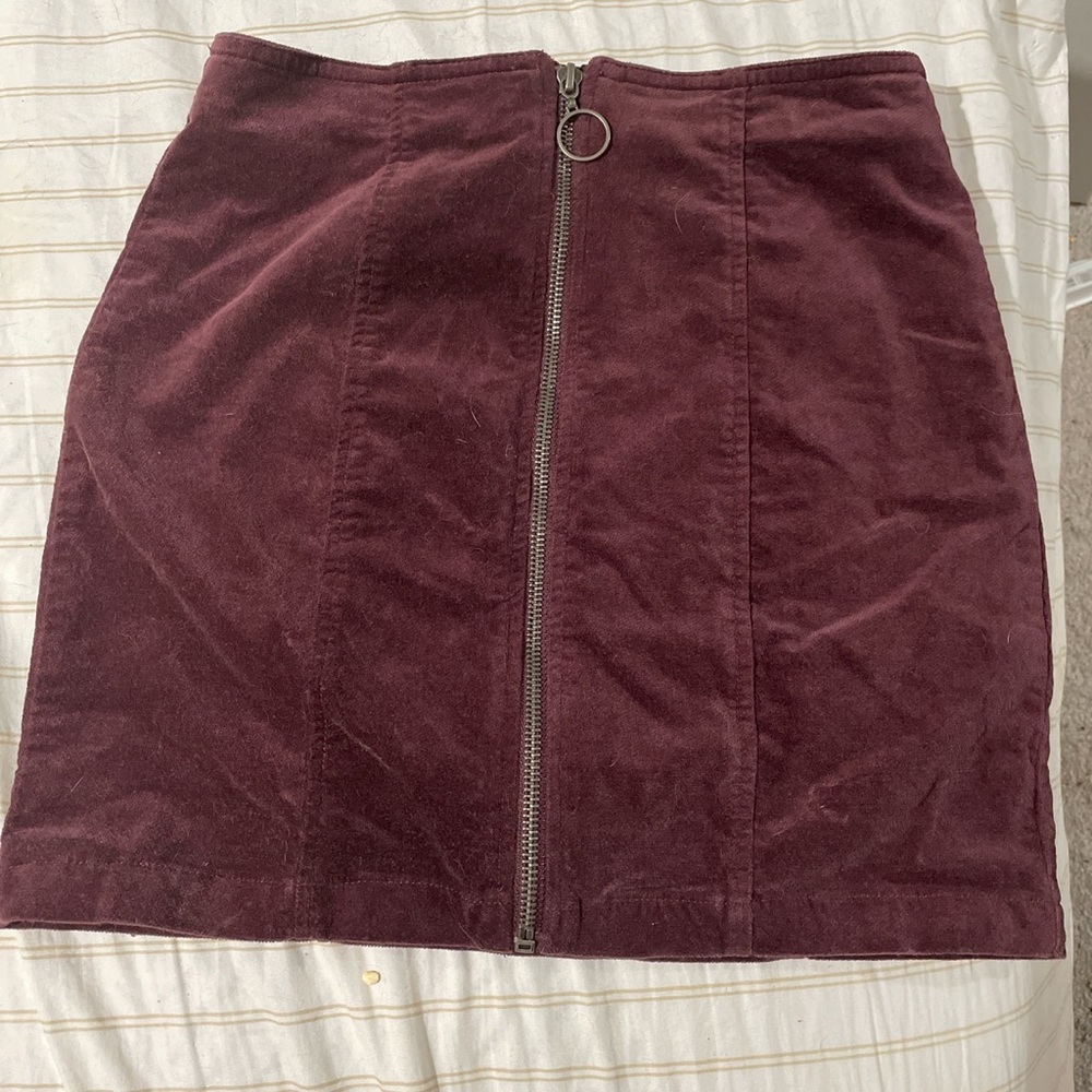 Forever 21 zip up mini skirt